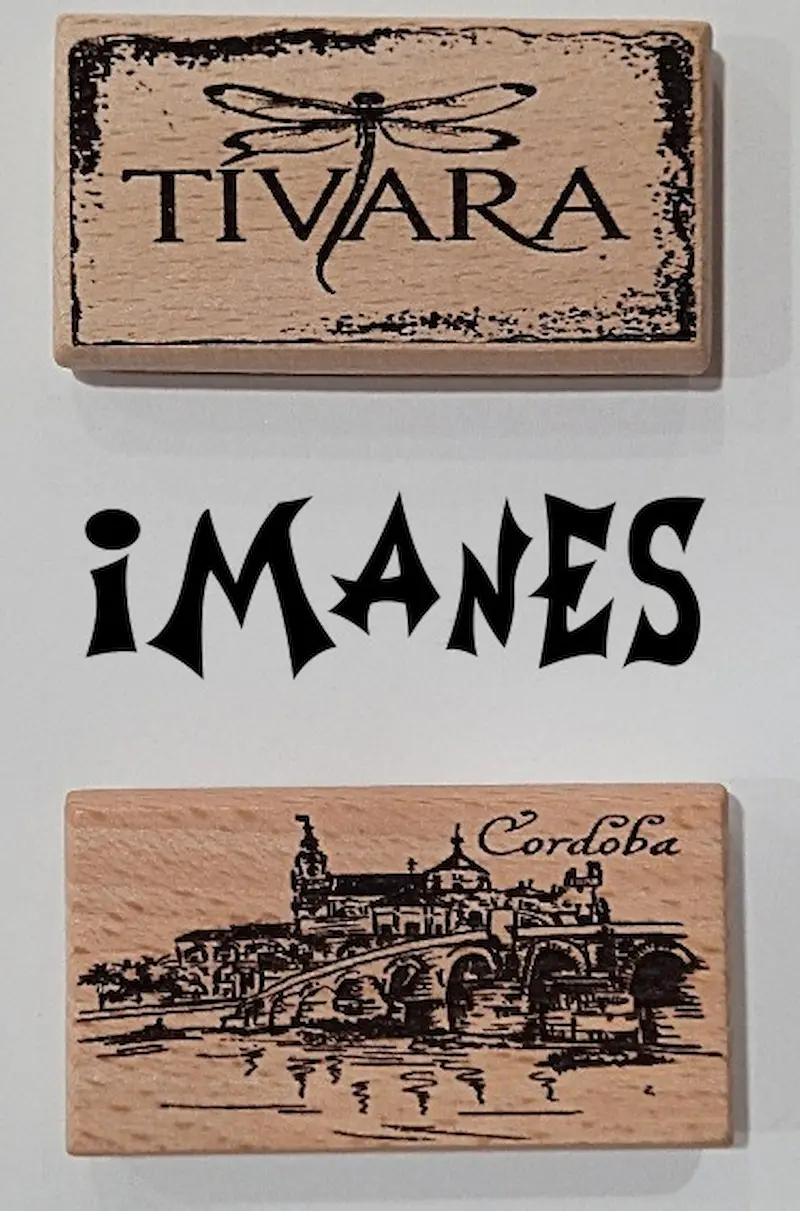 Arte pirograbado Imanes